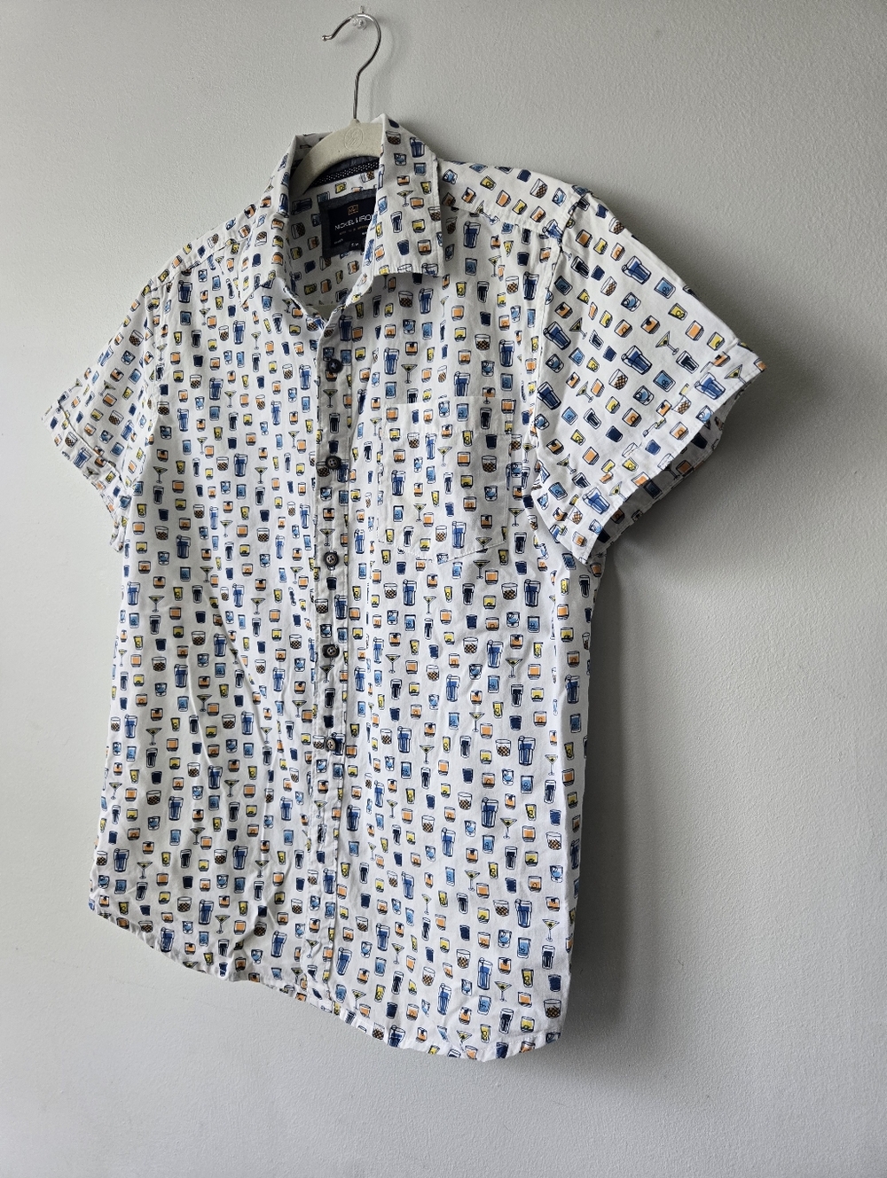 Nickel And Dime Alcohol Drink Pattern Shirt Small